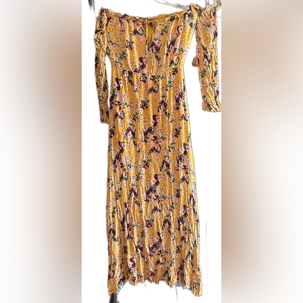 Peach Love California Off shoulder dress with attached long sleeves Size L - Picture 11 of 16